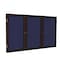 Ghent Enclosed Bulletin Board, 3 Door, Fabric, Walnut Frame, 3 ft H x 6 ft W, Blue PN33672F-93 - alternate 1